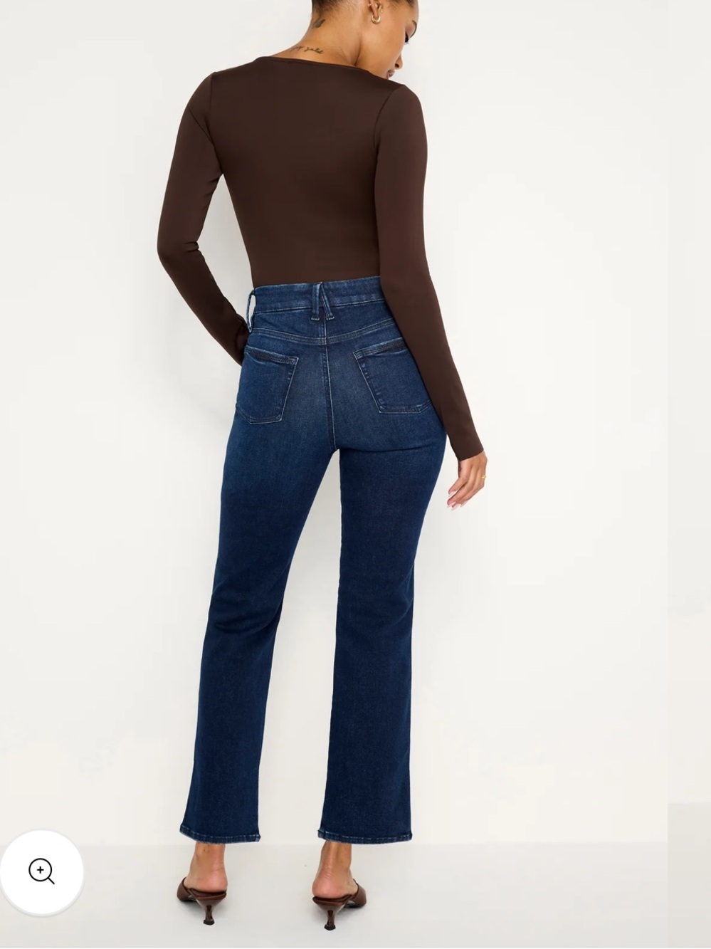 Good American Good Curve ultra high rise straight leg Jean size 6-12 - Picture 2 of 11